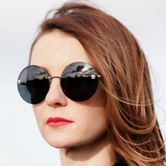 Versace Women\'s Brown Round Medusa Sunglasses main image 7
